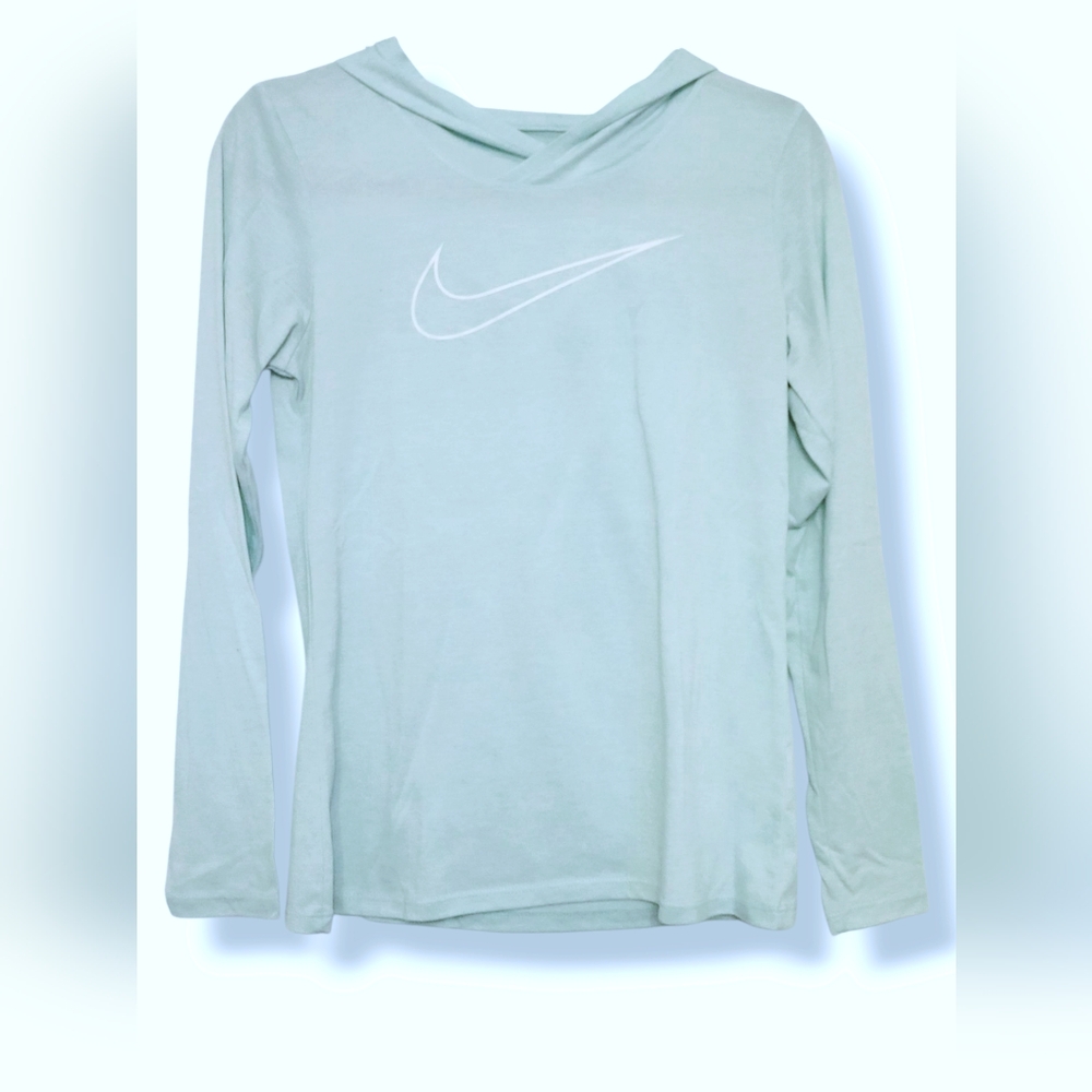 Nike Dri-FIT Women's Long Sleeve Pullover Light Green Running Hoodie - Size S
